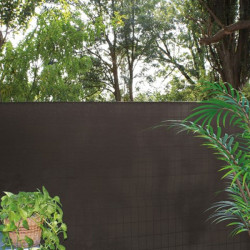 Brise-vue noir en PE anti-UV occultant 180 g/m² pour clôture extérieure