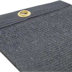 Zoom sur brise vue noir avec oeillet sur côté renforcé