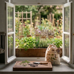 Kit graines aromatiques dans une cuisine