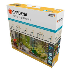 Kit d’irrigation goutte-à-goutte terrasse Gardena pour 30 plantes
