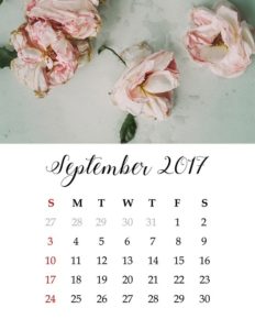 calendrier septembre