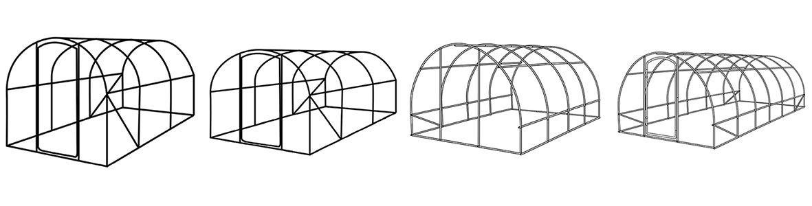 Schéma de la structure des serres Prima pour bien installer une serre de jardin 