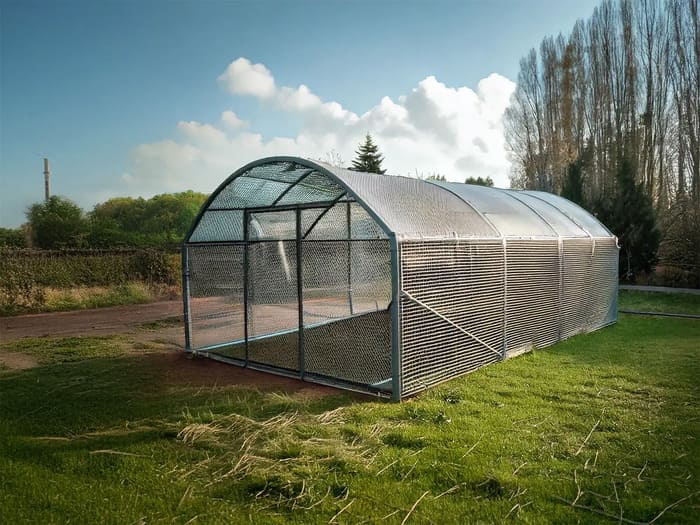 volière extérieure en acier galvanisé